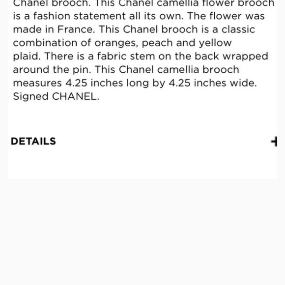 Vintage Chanel orange resin Camellia brooch - Picture 6 of 8